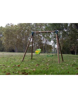 MASGAMES KIBO XL double round wooden swing + baby seat