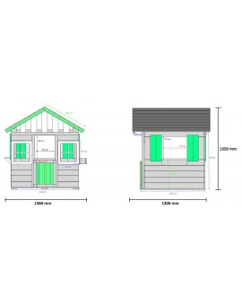 Wooden playhouse Masgames LOLLIPOP White