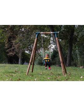 Single round wood swing Masgames KILA L + baby seat