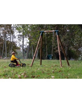 Single round wood swing Masgames KILA L + baby seat