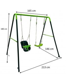 Double metal swing Masgames OLEA + baby seat
