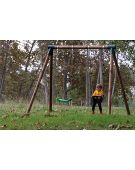 Double round wood swing Masgames KADI L + baby seat