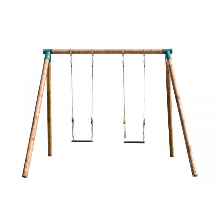 Single round wood swing Masgames FUJI Adults (rubber and ropes)