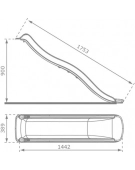 Slide ramp MASGAMES M (height 90 cm)