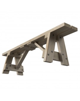 MASGAMES ZURICH outdoor wooden bench