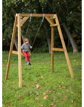 Single square wood swing Masgames XYLO XL