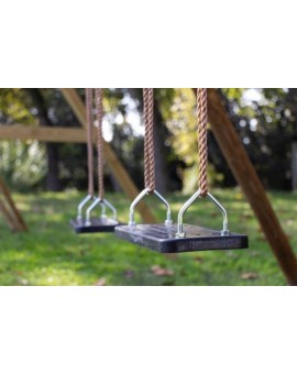 Double square wood swing Masgames KARAI DELUXE Adults (rubber and ropes)