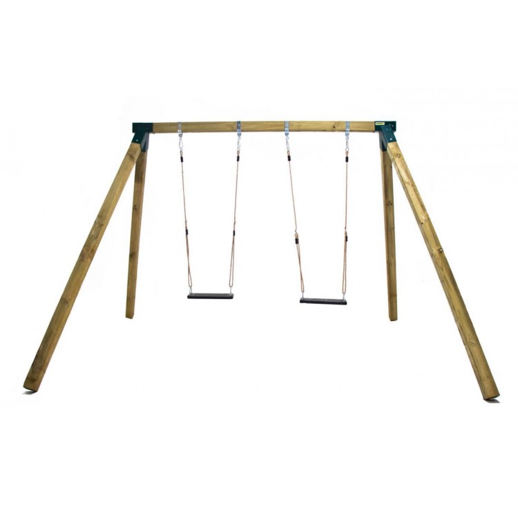 Double square wood swing Masgames KARAI DELUXE Adults (rubber and ropes)