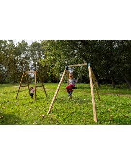 Single square wood swing Masgames KARAI DELUXE Adults