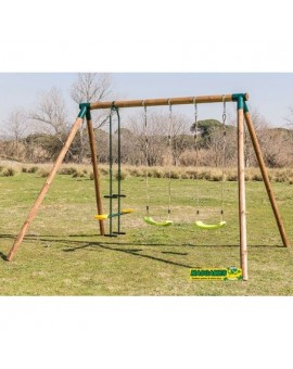 Triple round wood swing Masgames ETNA XL + face-to-face seat