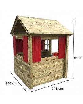 Wooden playhouse Masgames STRAWBERRY DELUXE XL