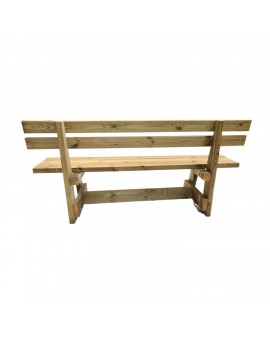 Wooden bench with backrest MASGAMES VIC