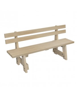 Wooden bench with backrest MASGAMES VIC