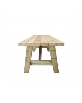 ZURICH wooden table with benches with VIC backrest