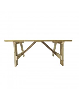 ZURICH wooden table with benches with VIC backrest