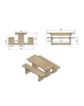 MASGAMES CANET picnic table