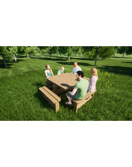 MASGAMES BALTIC square picnic table