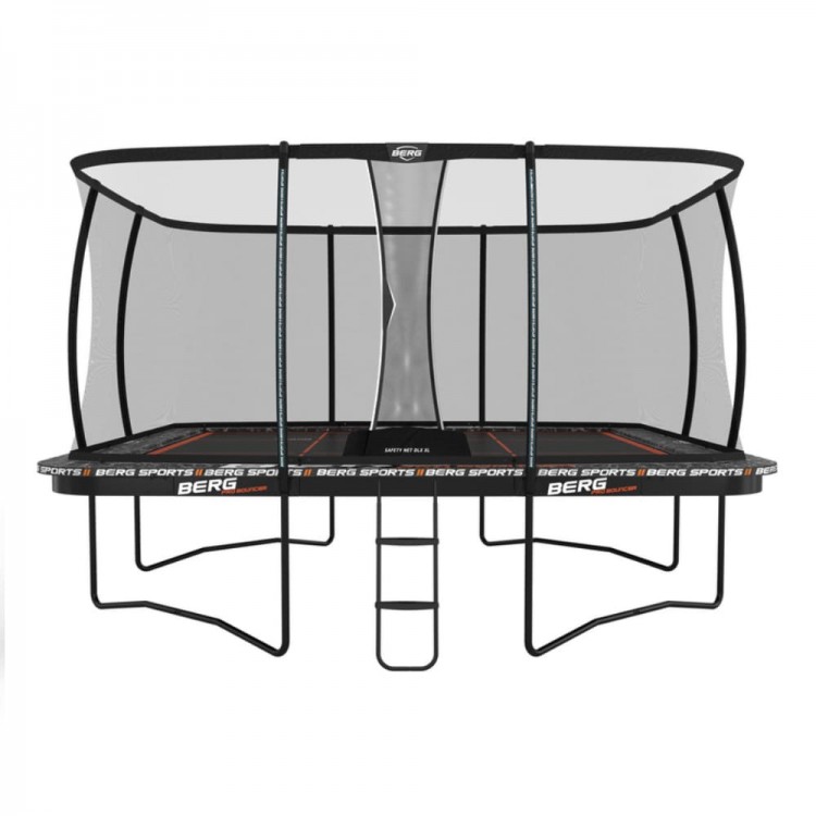 BERG Ultim Pro Bouncer 500x500 + Red Deluxe XL trampoline