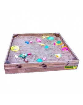 Wooden sandbox Masgames BASIC M with canvas cover