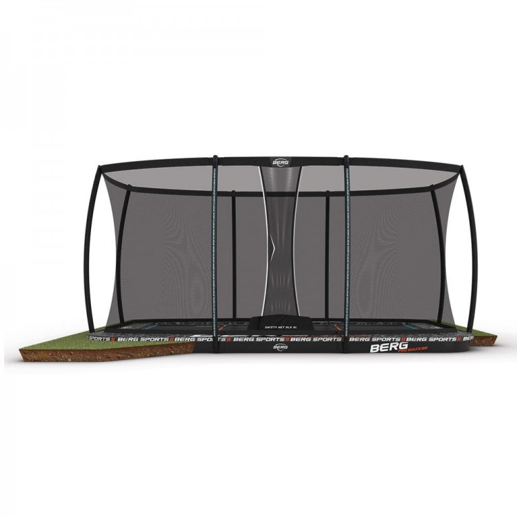 BERG Flatground Ultim Pro Bouncer 500 + Red Deluxe XL trampoline