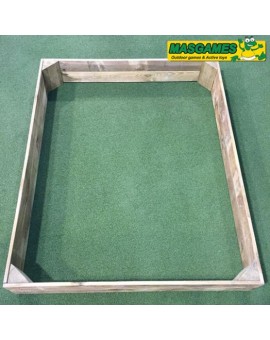 Wooden sandbox Masgames BASIC Rectangular with canvas cover