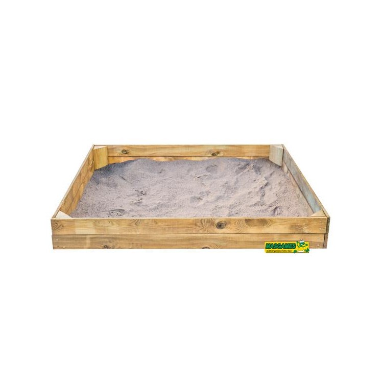 Wooden sandbox Masgames BASIC Rectangular with canvas cover