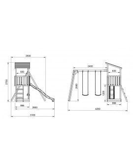 Masgames TALAIA L playground with swing