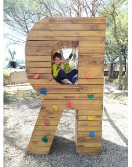 Giant Letters Masgames ALPHAPLAY with climbing stones natural colour