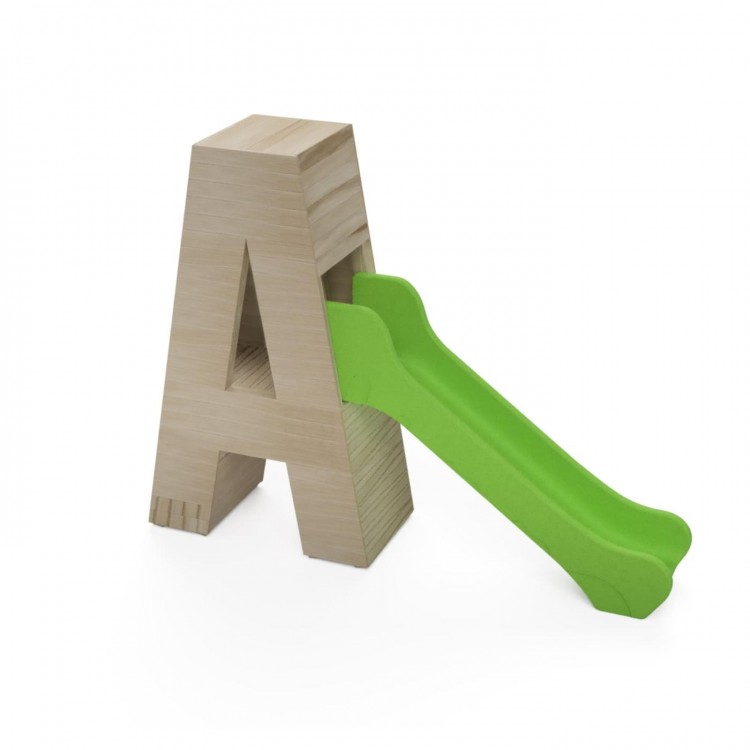 Giant Letters Masgames ALPHAPLAY with slide natural colour