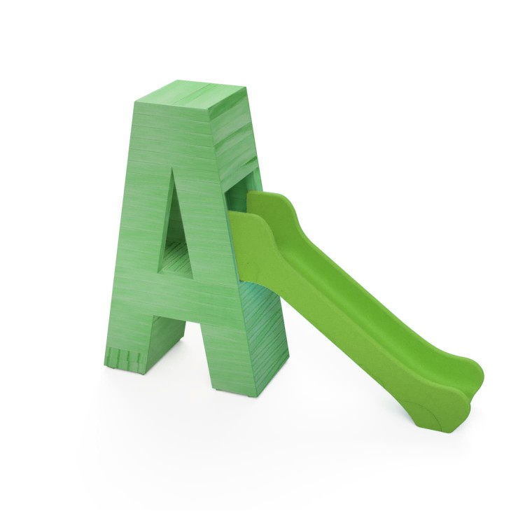 Giant Letters Masgames ALPHAPLAY with slide painted