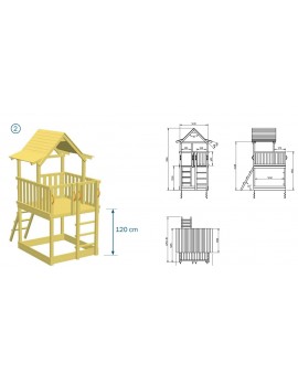 Masgames PAGODA L playground with swing