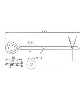 Set of four long anchors MASGAMES