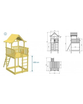 Masgames PAGODA XL playground with swing