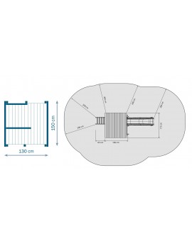 Masgames BEACH HUT XL playground with swing