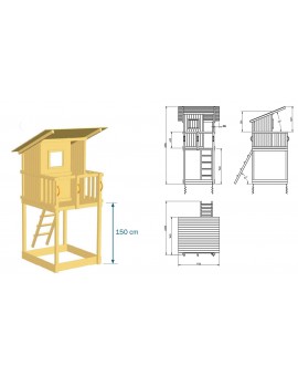 Masgames BEACH HUT XL playground with swing