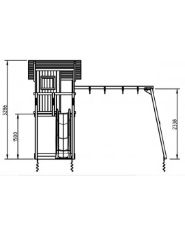 Masgames BEACH HUT XL playground with swing