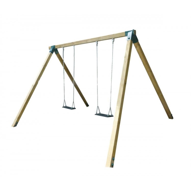 Double wood swing Masgames VEGA (flat seats)