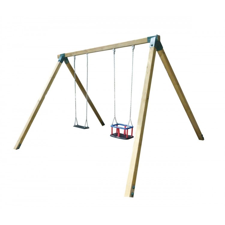 Double wood swing Masgames VEGA (mix seats)