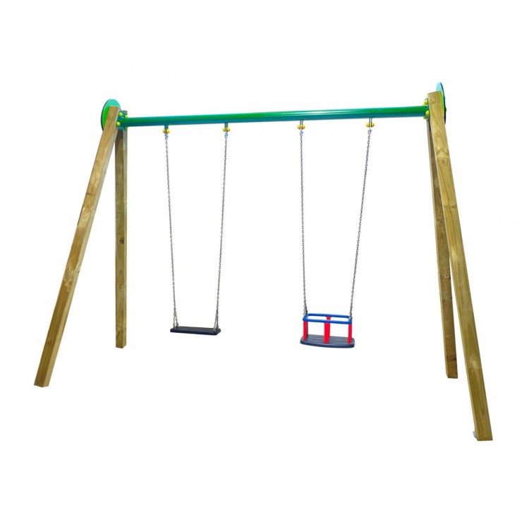 Double wood swing Masgames DRACO (mixt seats)