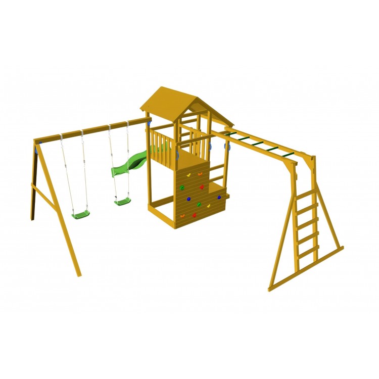 Masgames TEIDE XL playground with monkey ladder and swing