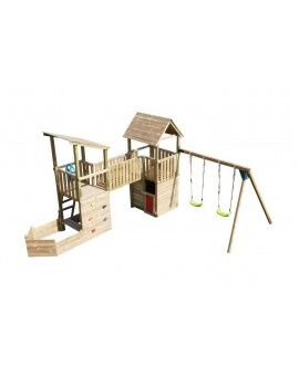 MASGAMES Madison wooden bridge to connect two playgrounds