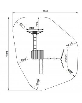 Masgames TEIDE XL playground with monkey ladder and swing