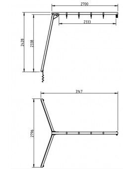 Double supported swing for MASGAMES playgrounds
