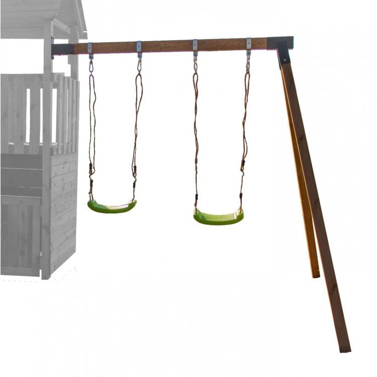 Double supported swing for MASGAMES playgrounds