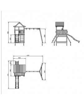 Masgames PAGODA L playground with swing