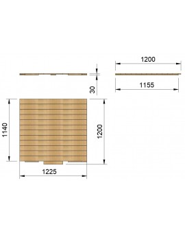 Wooden floor for playhouse Masgames LOLLIPOP XL Horeca