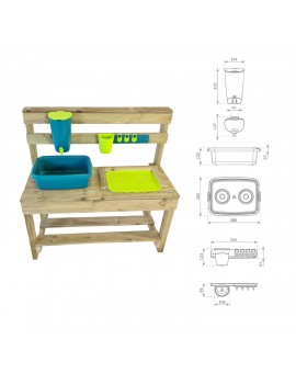 Wooden children's outdoor kitchen Masgames CANDY