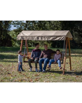 MASGAMES ELNA XL garden swing with canvas roof