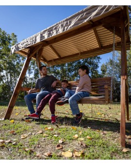 MASGAMES ELNA XL garden swing with canvas roof