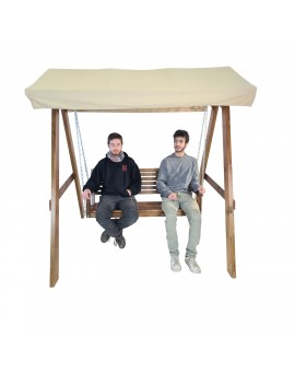 MASGAMES ELNA L garden swing with canvas roof